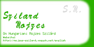 szilard mojzes business card
